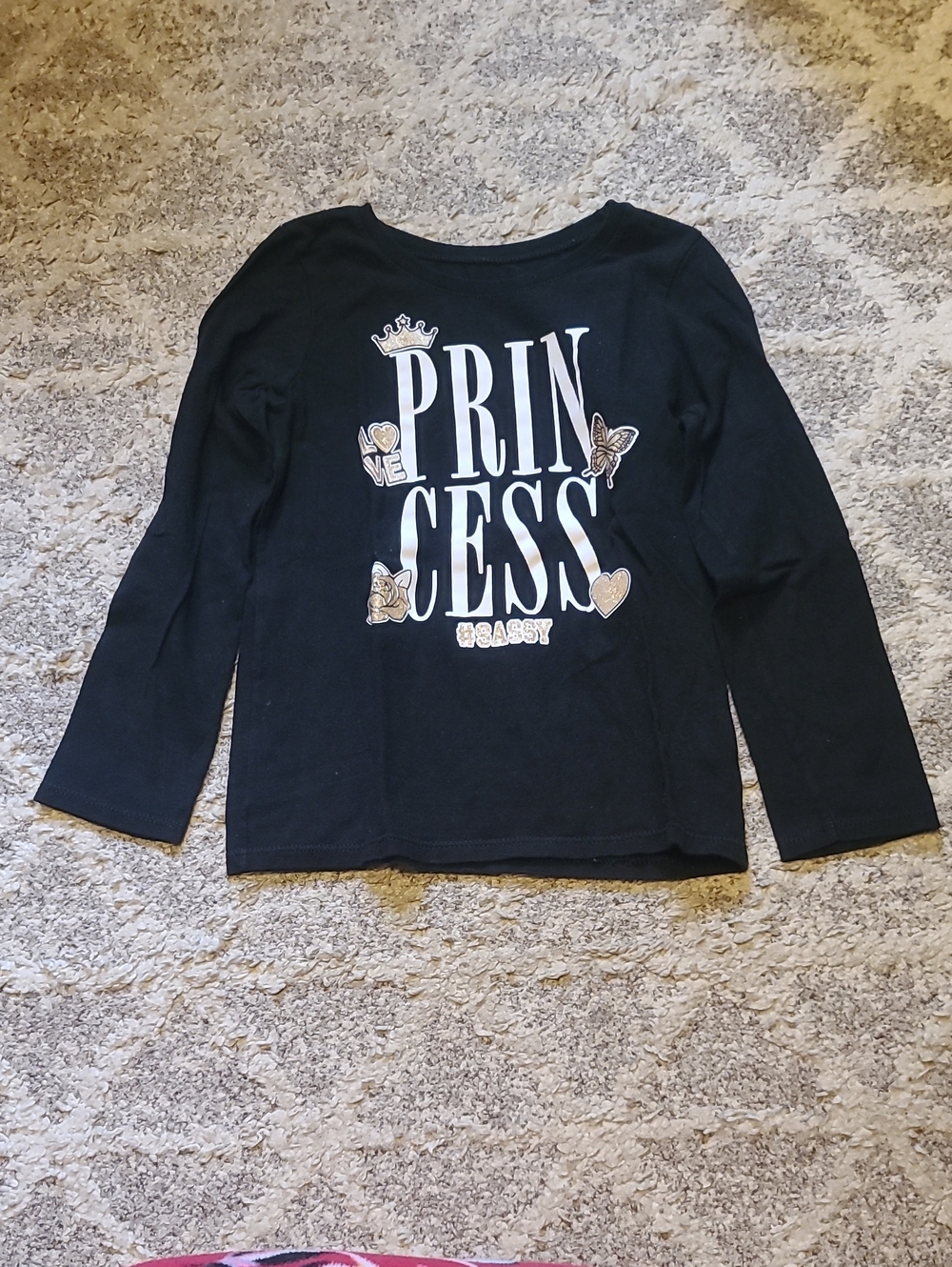 10 for $25 - The Children's Place Girls 5T Black Long Sleeve Shirt - Princess